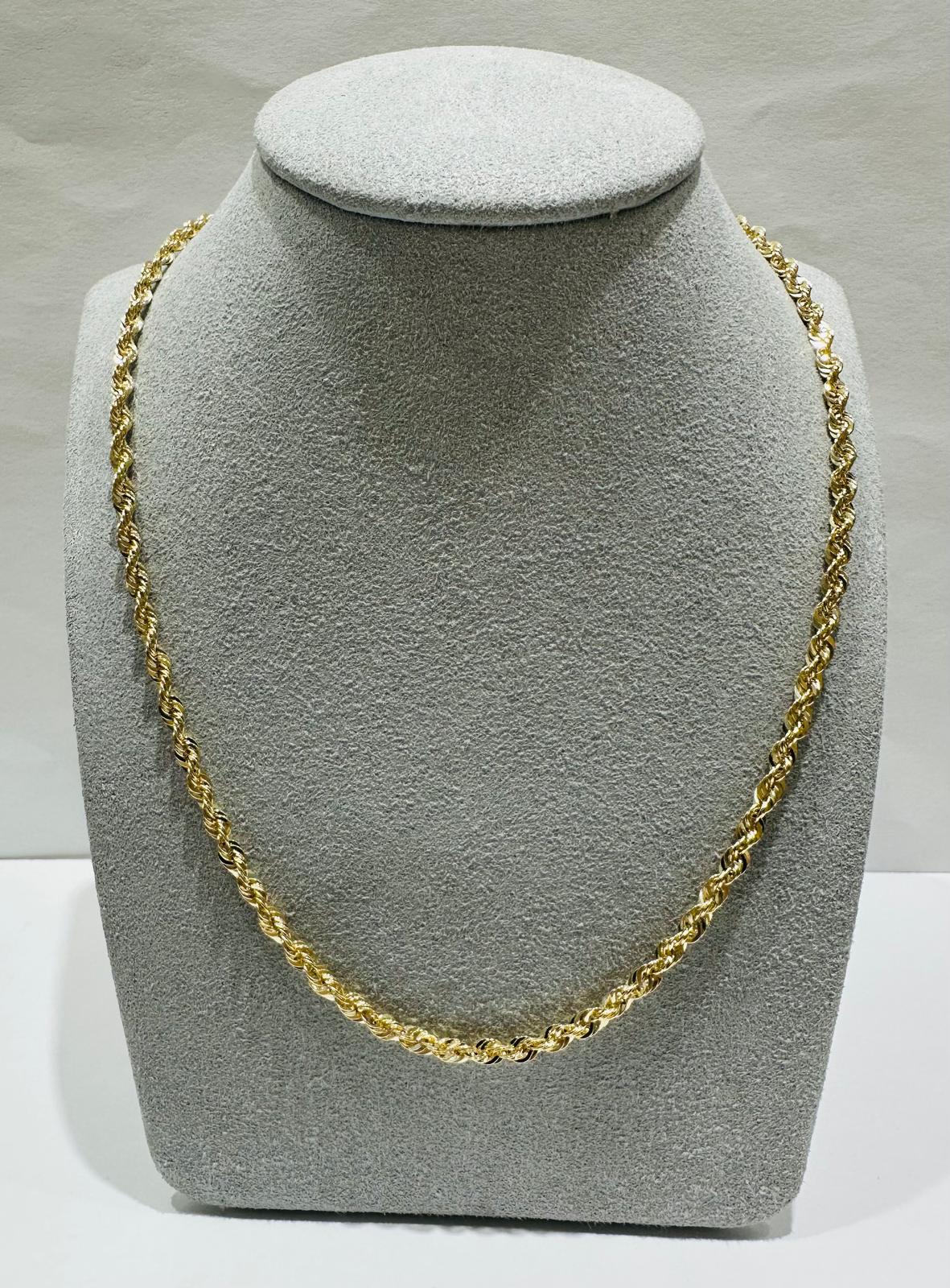 10K GOLD ROPE CHAIN- 5.1gm    20"    2.99mm