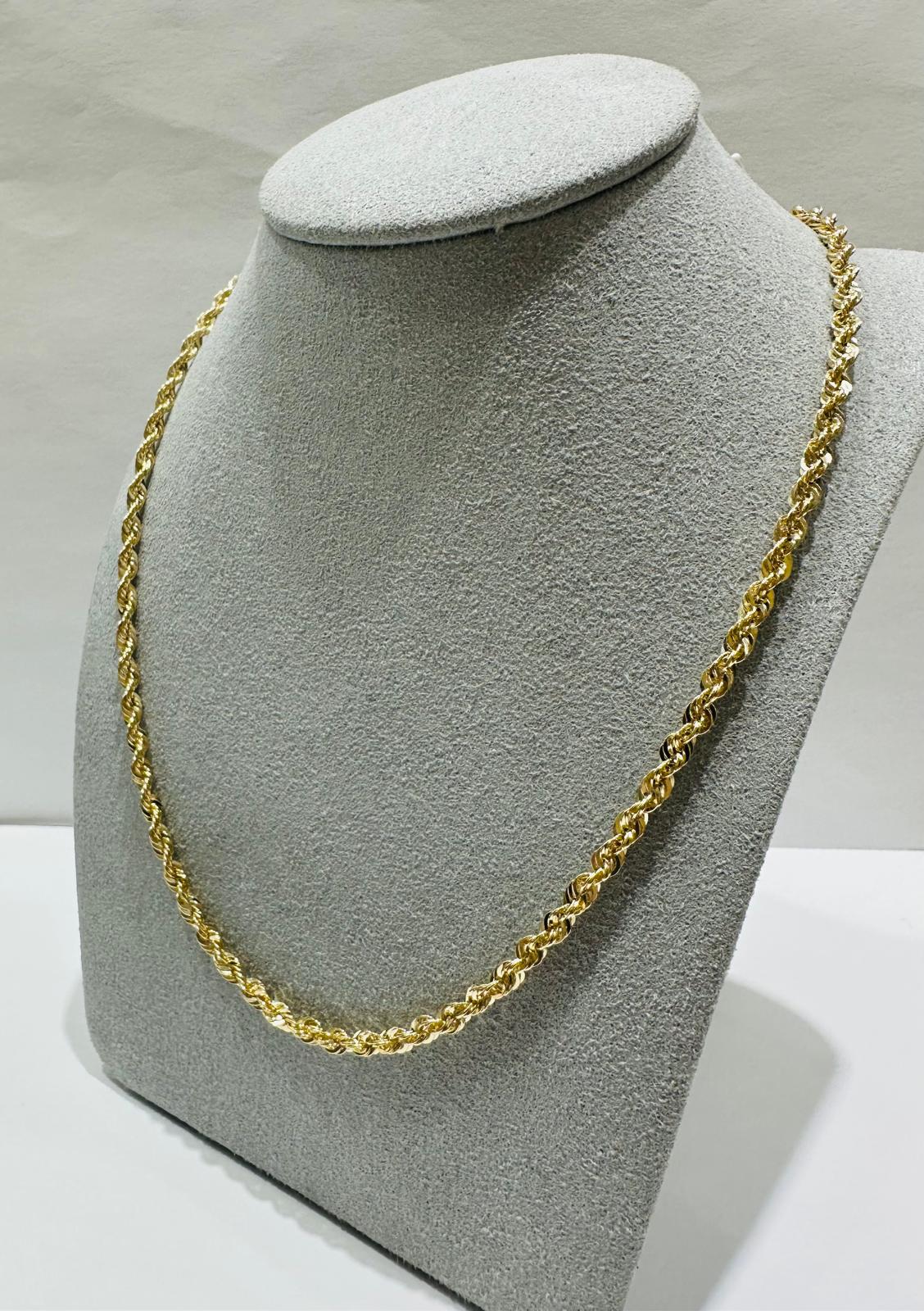 10K GOLD ROPE CHAIN- 5.1gm    20"    2.99mm