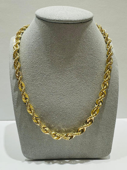 10K GOLD ROPE CHAIN-  18.4gm    22"    6.21mm