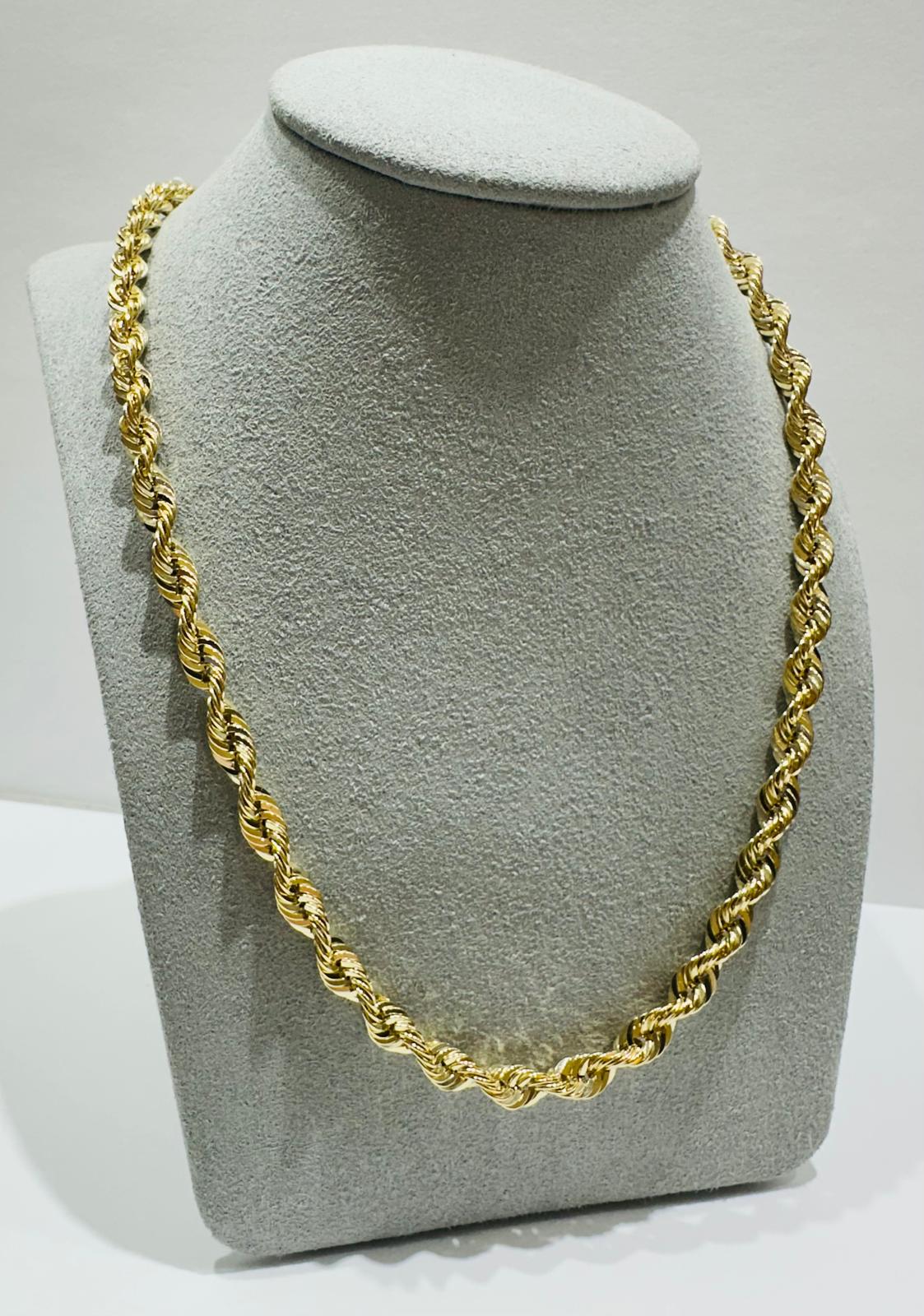 10K GOLD ROPE CHAIN-  14gm    20"    5.85mm