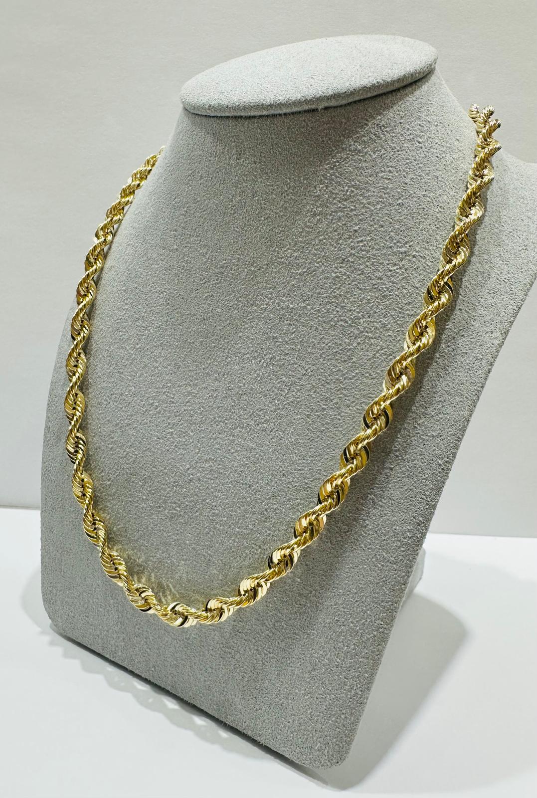 10K GOLD ROPE CHAIN-  14gm    20"    5.85mm