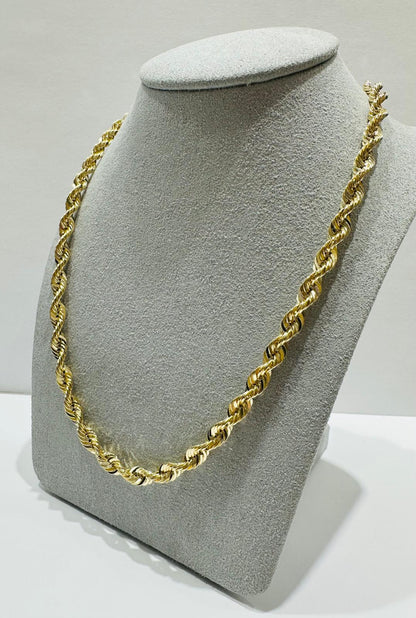 10K GOLD ROPE CHAIN-  14gm    20"    5.85mm