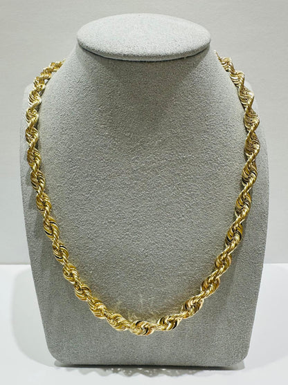 10K GOLD ROPE CHAIN-  27.2gm    20"    7.90mm