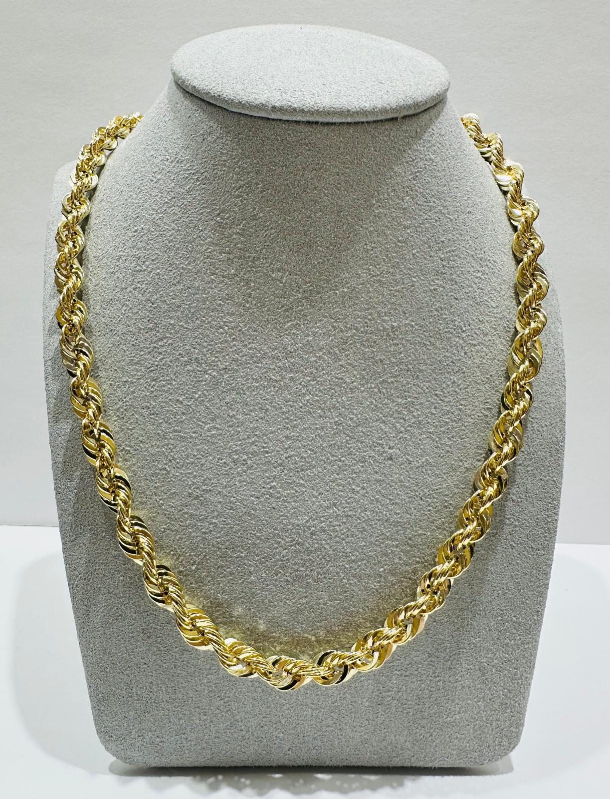 10K GOLD ROPE CHAIN-  21.1gm    26"     6.15mm