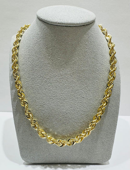 10K GOLD ROPE CHAIN-  21.1gm    26"     6.15mm