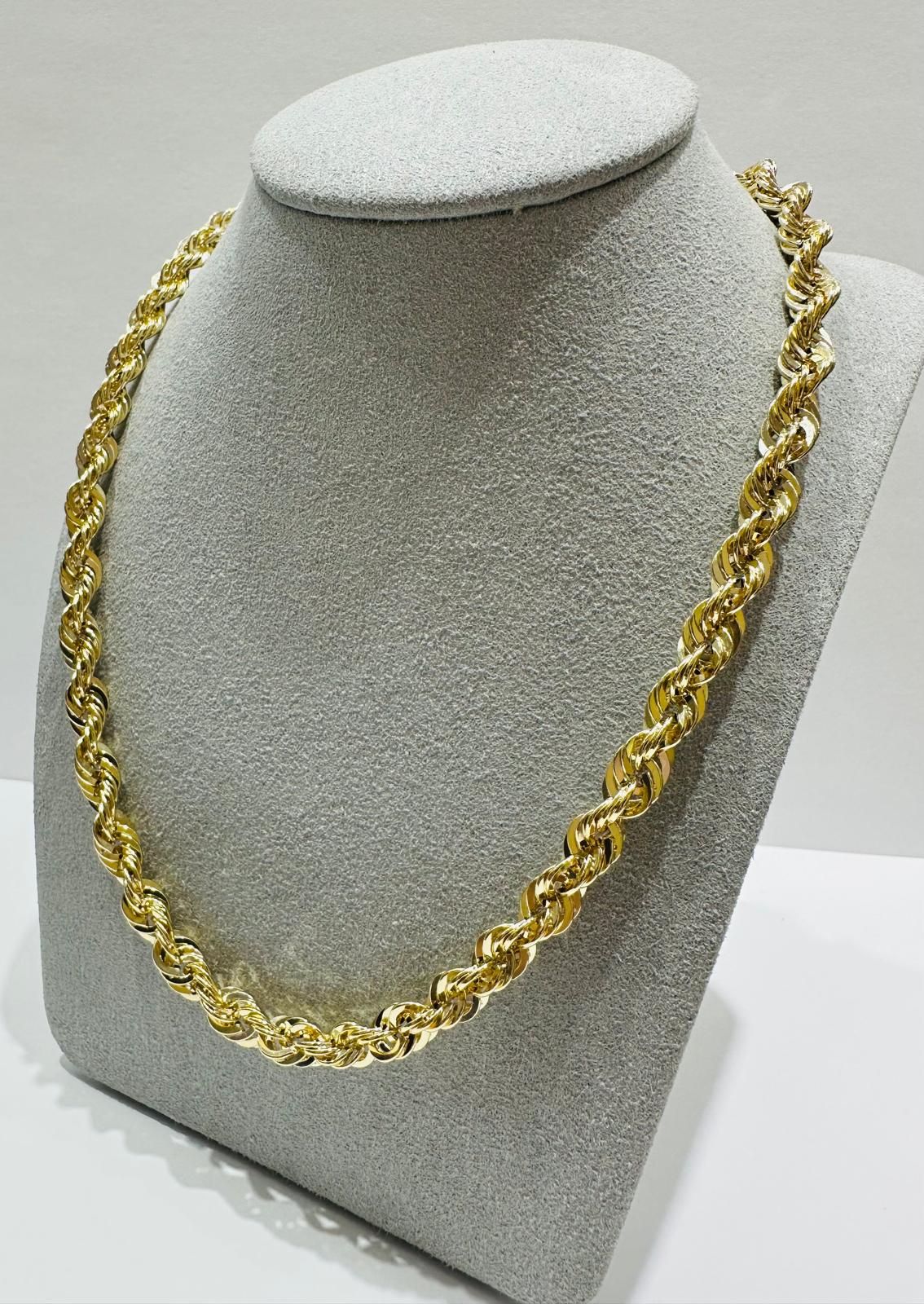10K GOLD ROPE CHAIN-  21.1gm    26"     6.15mm