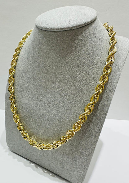 10K GOLD ROPE CHAIN-  21.1gm    26"     6.15mm