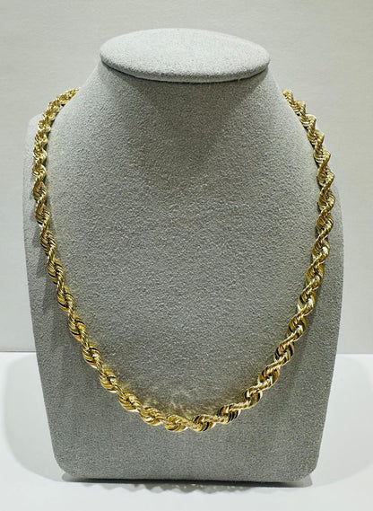 10K GOLD ROPE CHAIN-  14.2gm    24"    5.01mm
