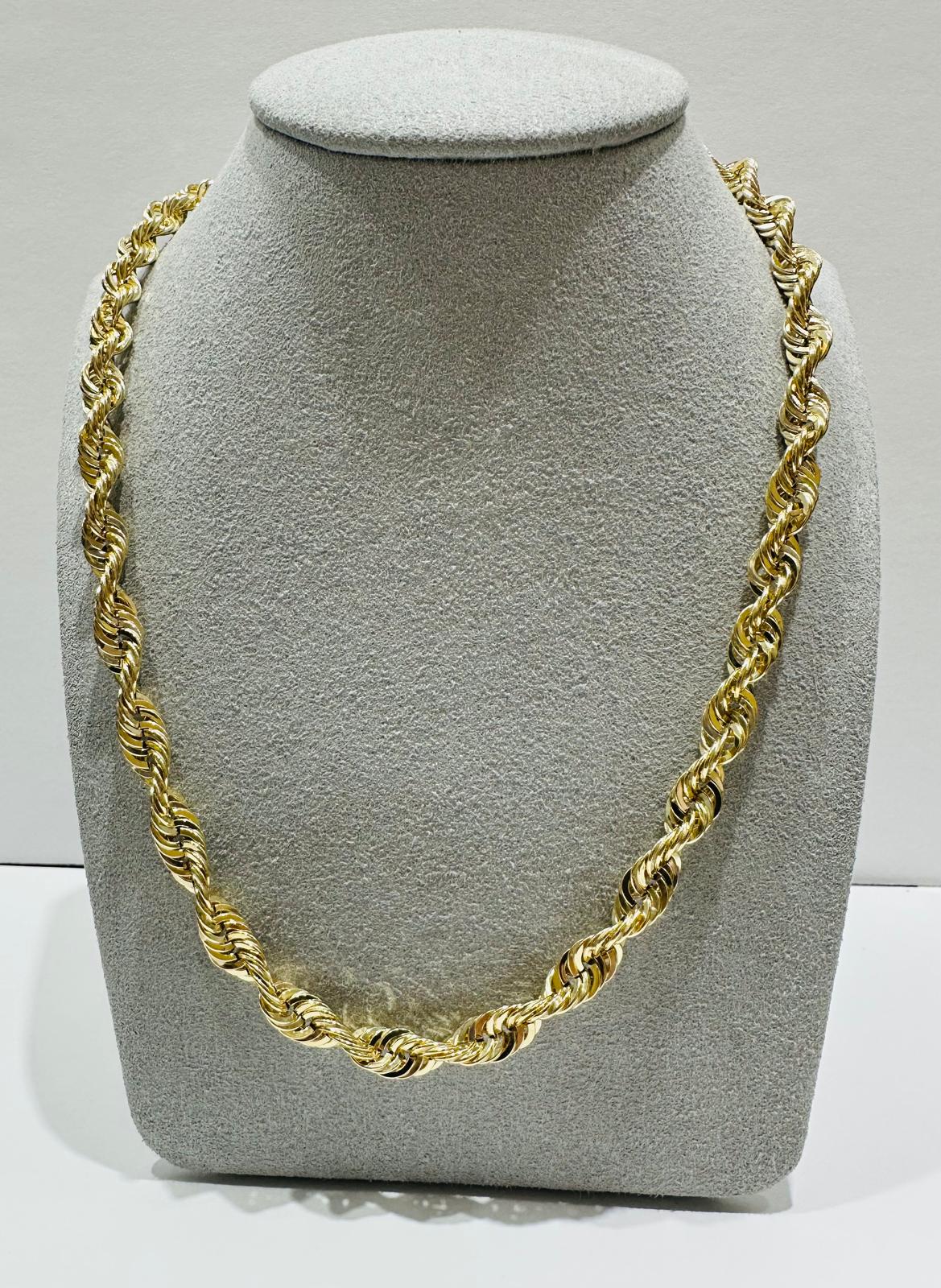 10K GOLD ROPE CHAIN-  20.0gm    24"    6.20mm