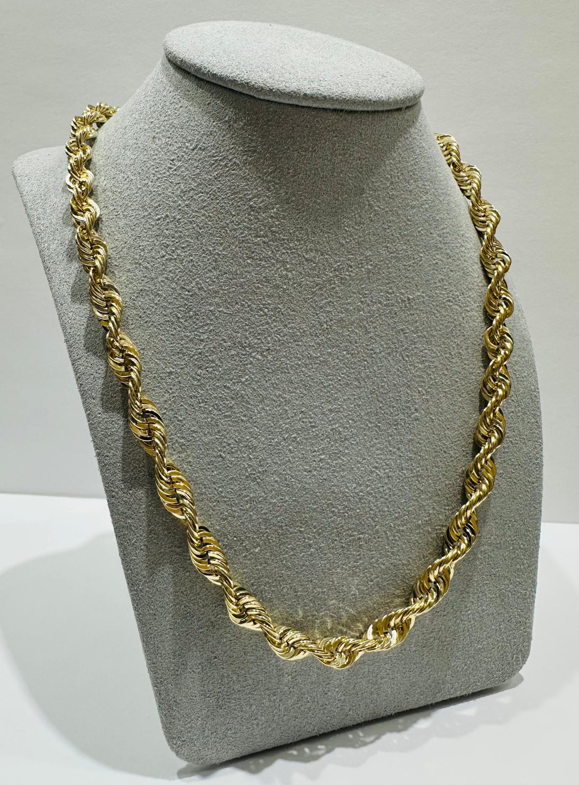 10K GOLD ROPE CHAIN-  20.0gm    24"    6.20mm