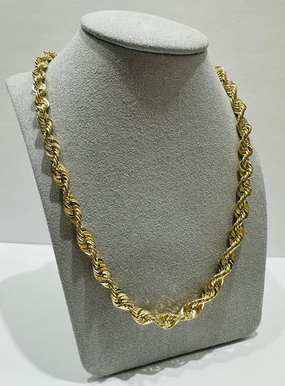 10K GOLD ROPE CHAIN-  20.0gm    24"    6.20mm