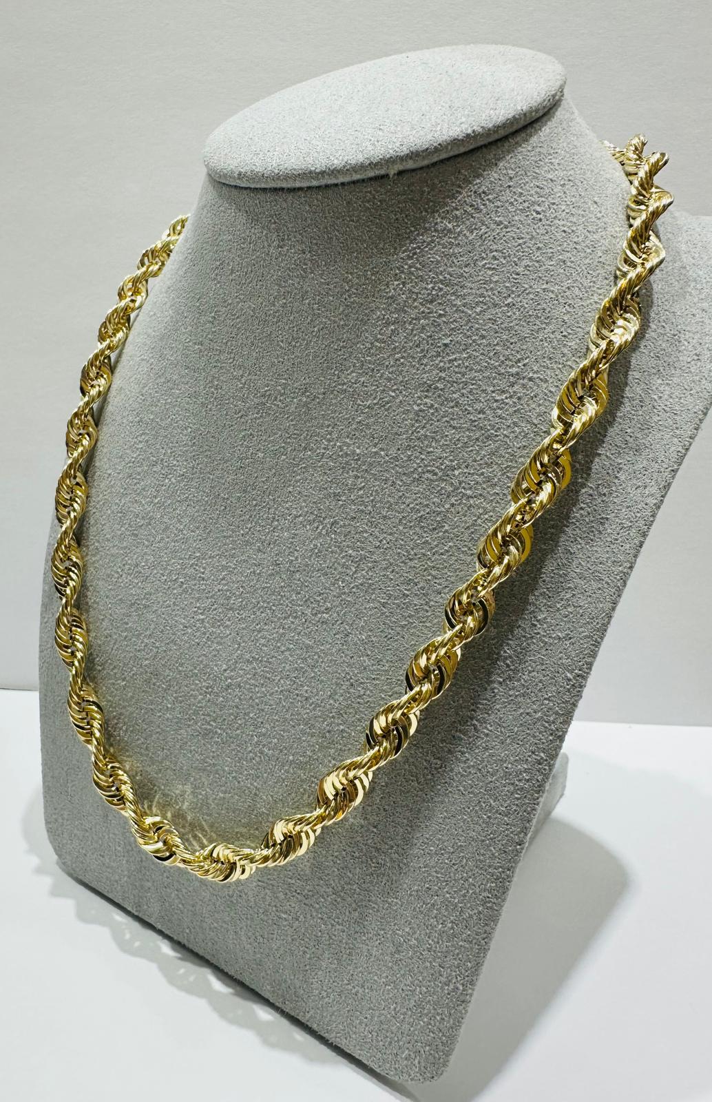 10K GOLD ROPE CHAIN-  20.0gm    24"    6.20mm