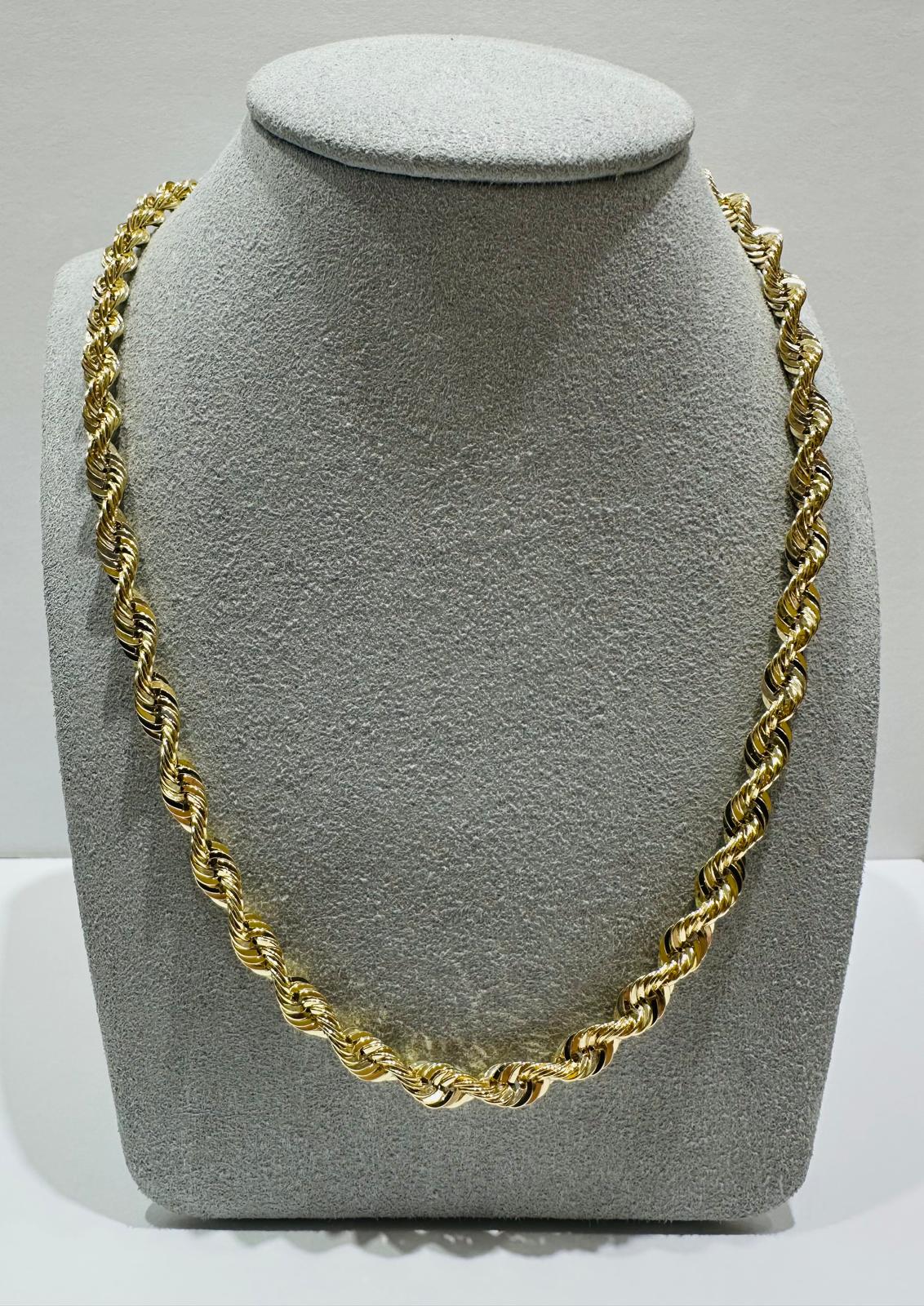 10K GOLD ROPE CHAIN-  14gm    20"    5.85mm