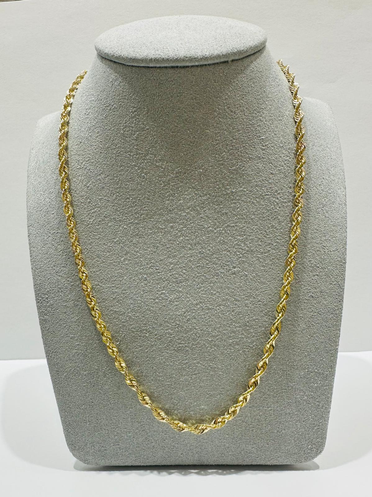 10K GOLD ROPE CHAIN-  4.0gm    16"     3.08mm