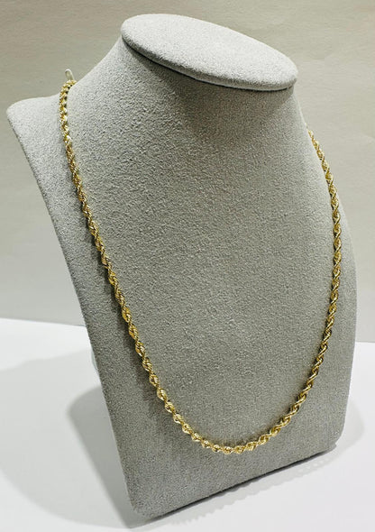 10K GOLD ROPE CHAIN-  3.8gm    22"     2.38mm