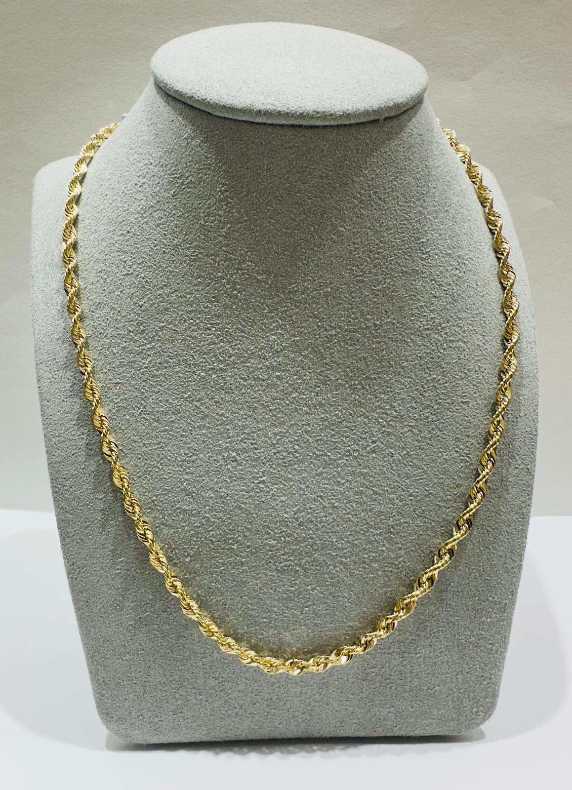 10K GOLD ROPE CHAIN-  5.5gm    22"     3.09mm