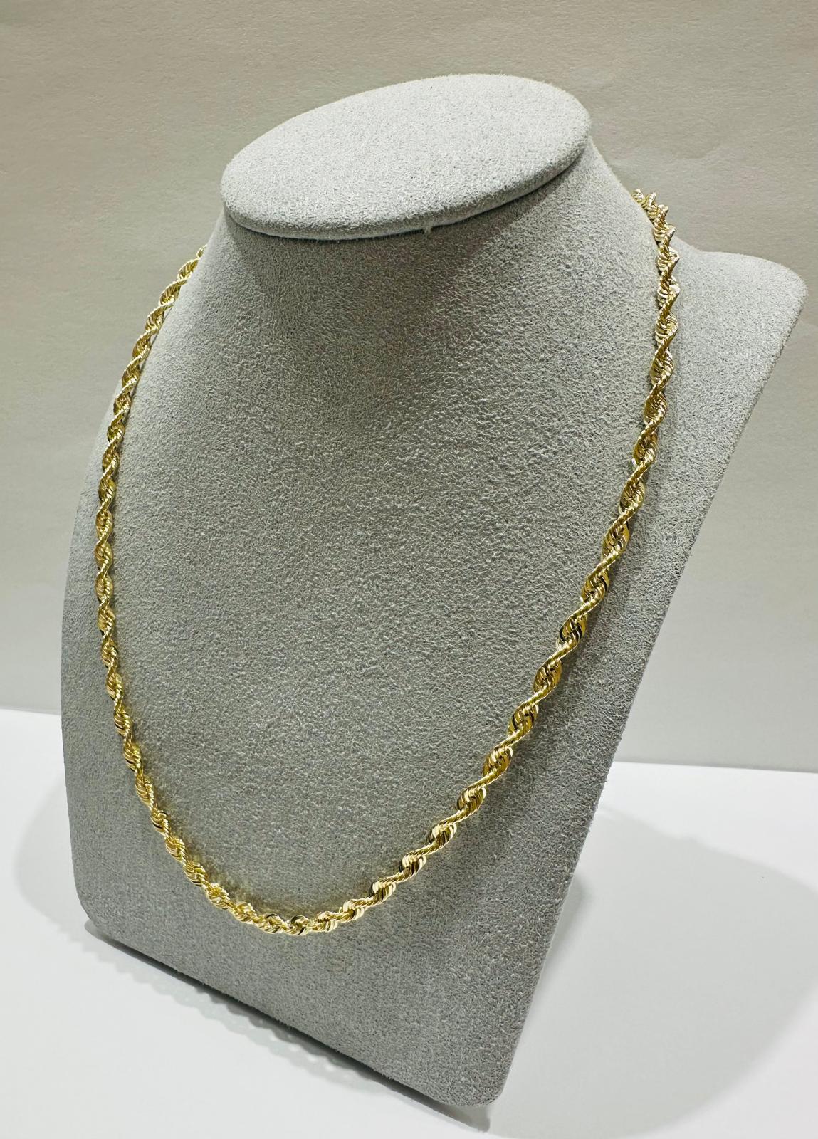 10K GOLD ROPE CHAIN-  5.5gm    22"     3.09mm