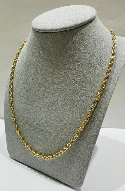 10K GOLD ROPE CHAIN-  5.9gm    24"     3.09mm