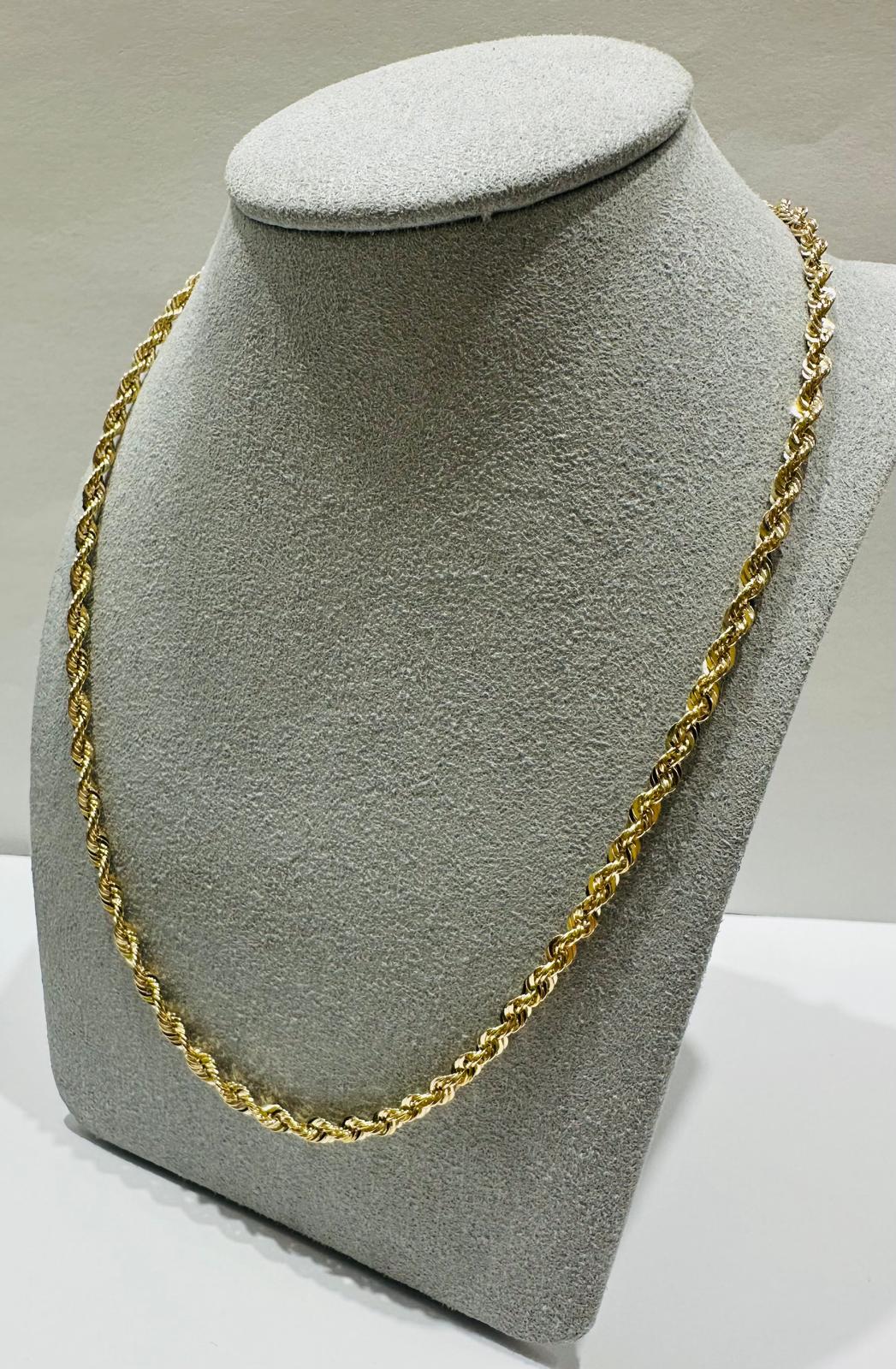 10K GOLD ROPE CHAIN-  6.5gm    26"     3.09mm