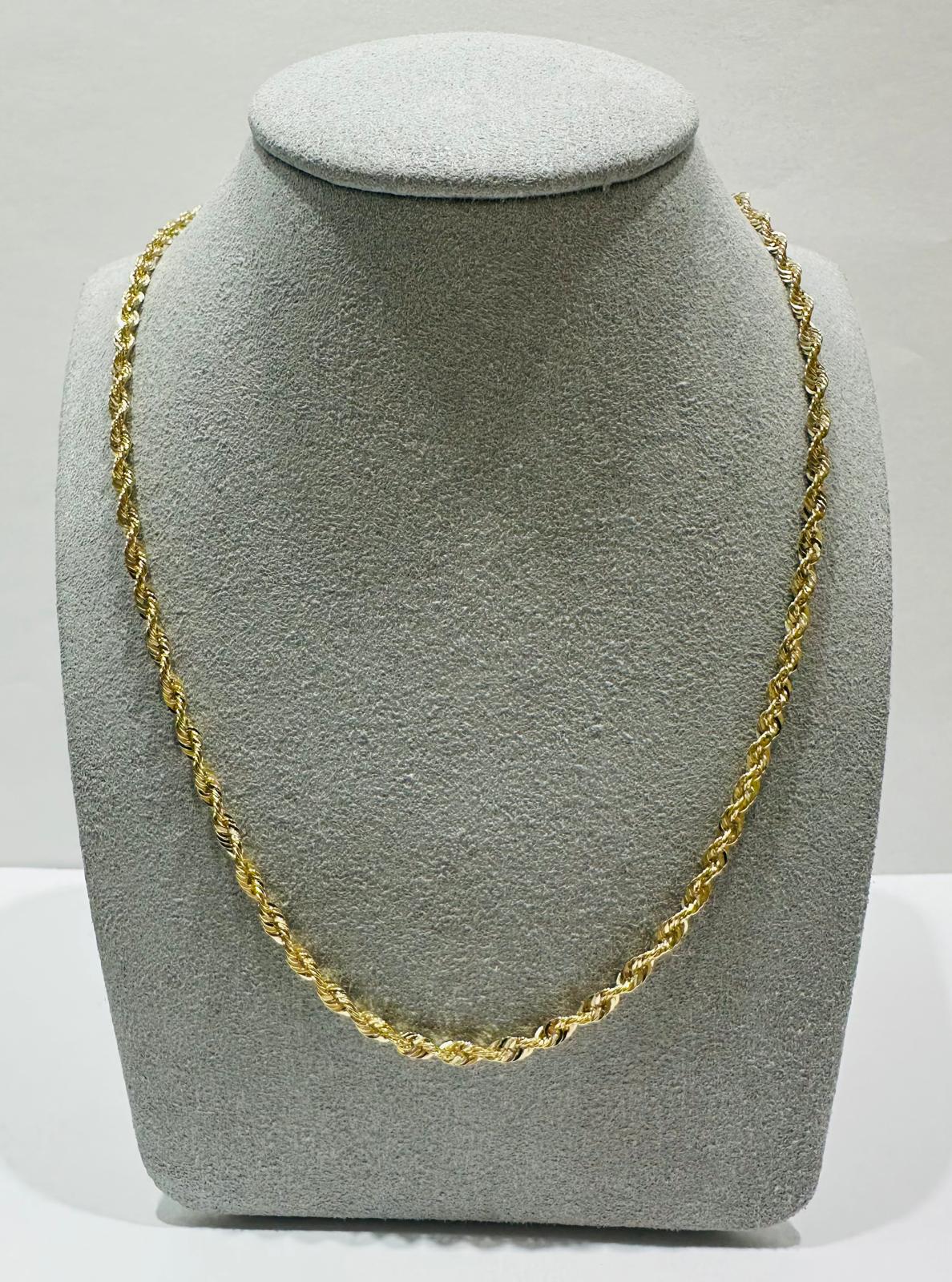 10K GOLD ROPE CHAIN-  3.5gm    18"     2.80mm
