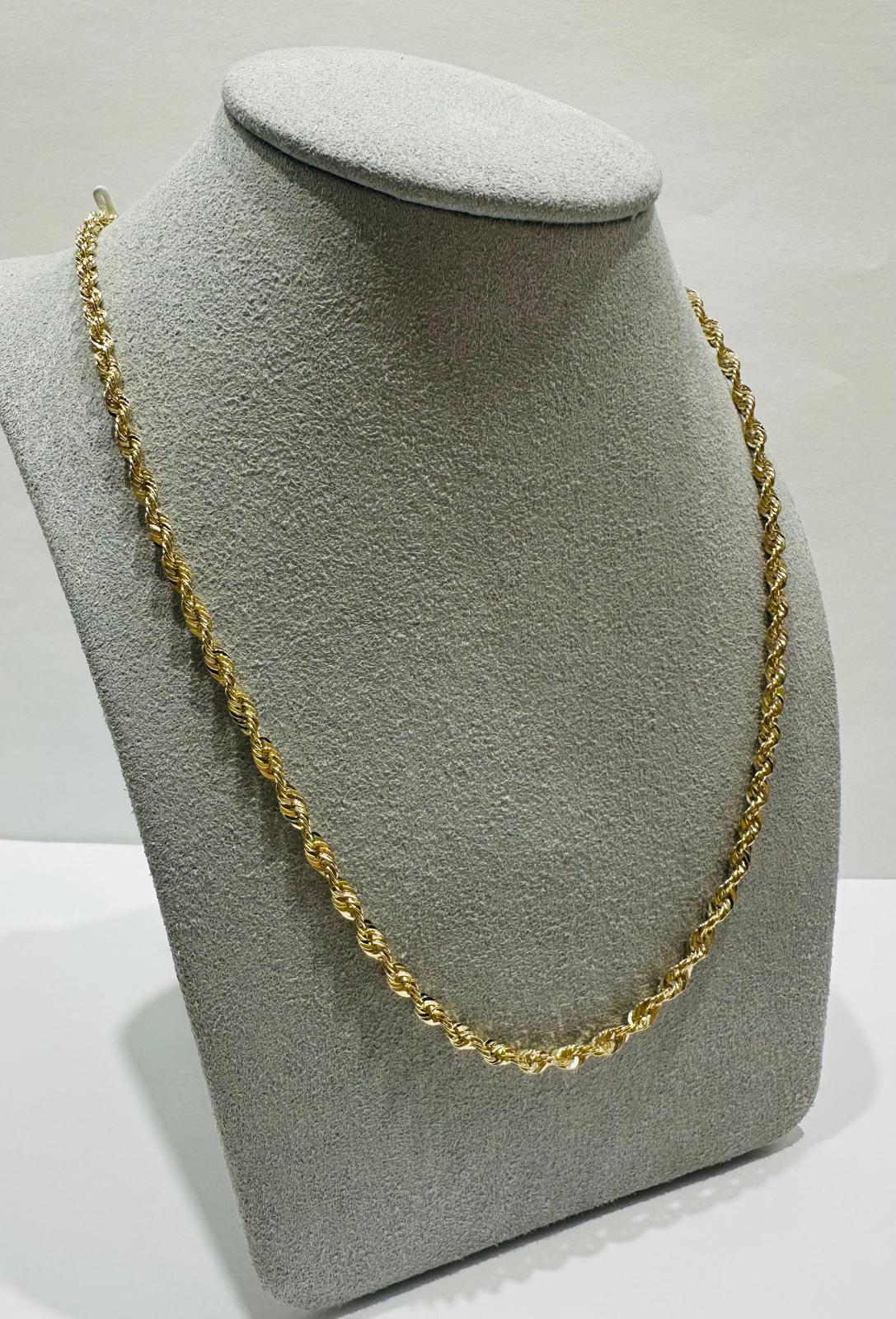 10K GOLD ROPE CHAIN-  3.5gm    18"     2.80mm