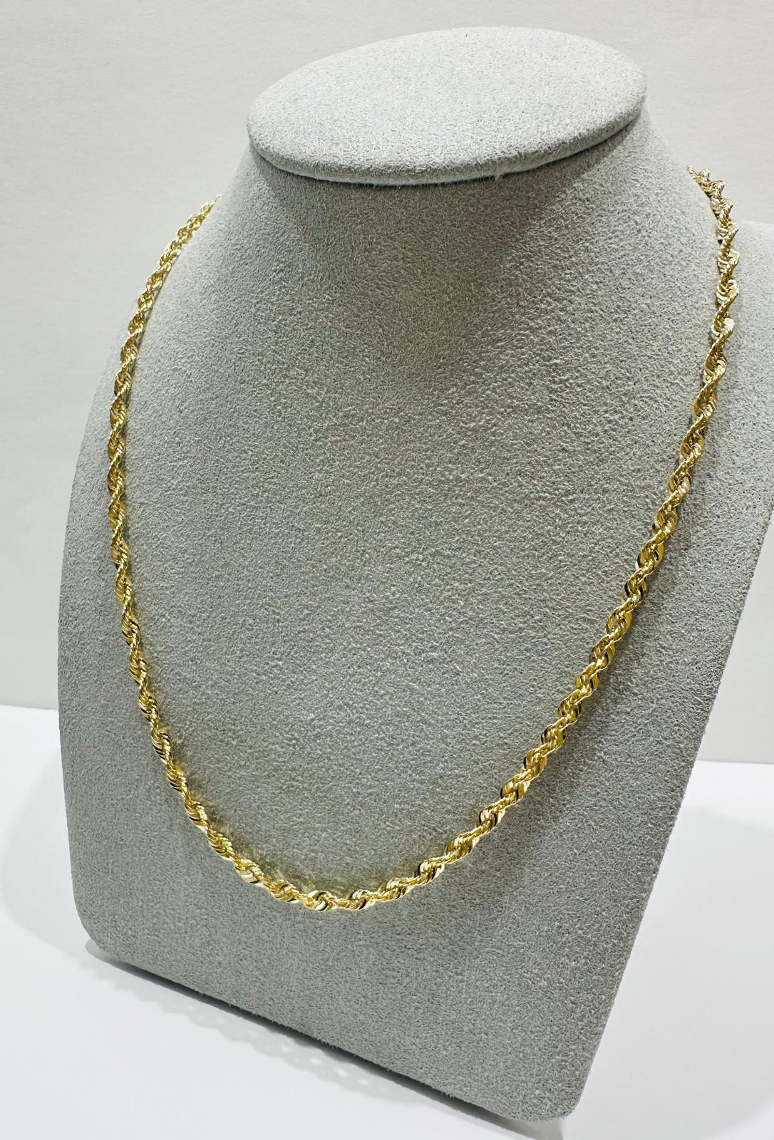 10K GOLD ROPE CHAIN-  3.5gm    18"     2.80mm