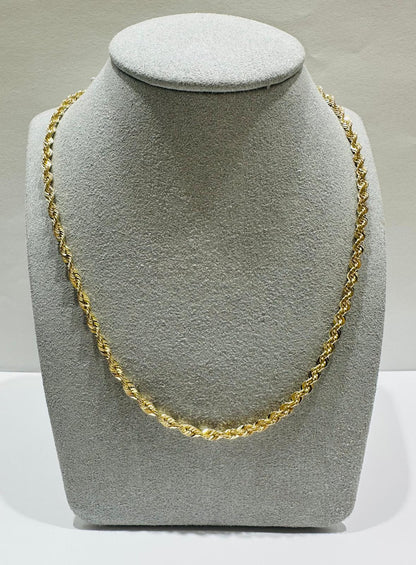 10K GOLD ROPE CHAIN-  5.1gm    20"     3.10mm