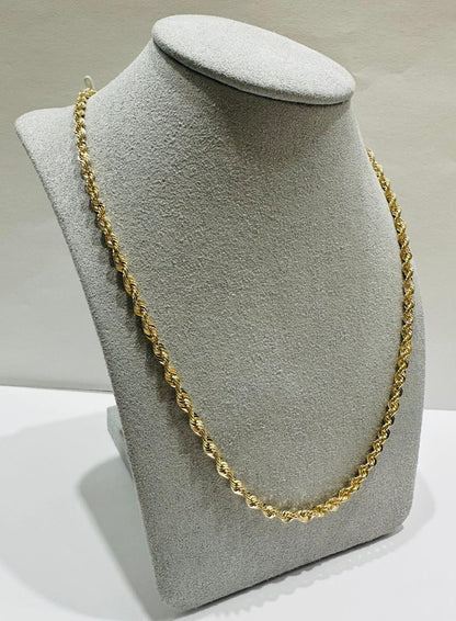 10K GOLD ROPE CHAIN-  5.1gm    20"     3.10mm