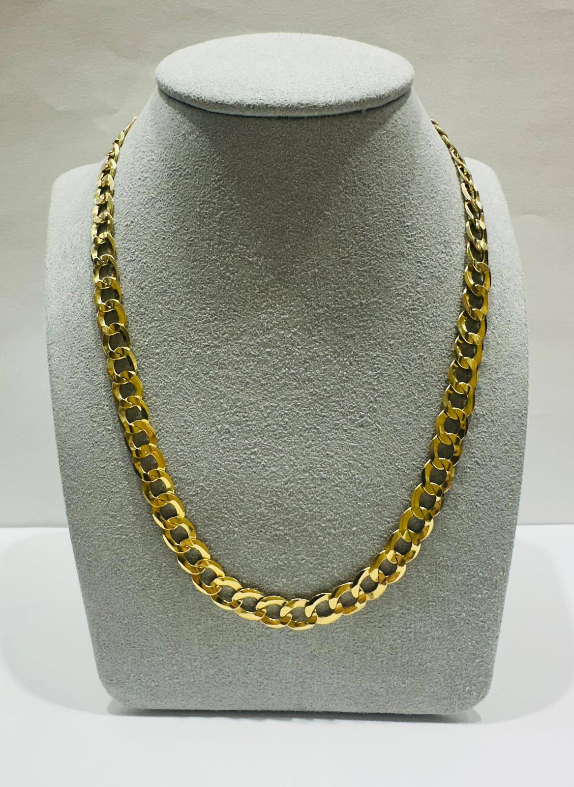 10K GOLD CUBAN LINK CHAIN-  17.3gm    16"     6.99mm