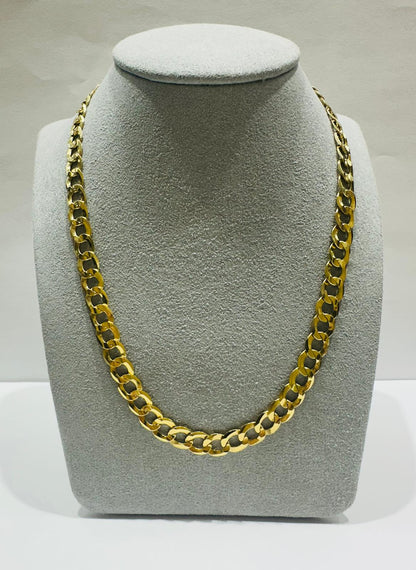 10K GOLD CUBAN LINK CHAIN-  17.3gm    16"     6.99mm