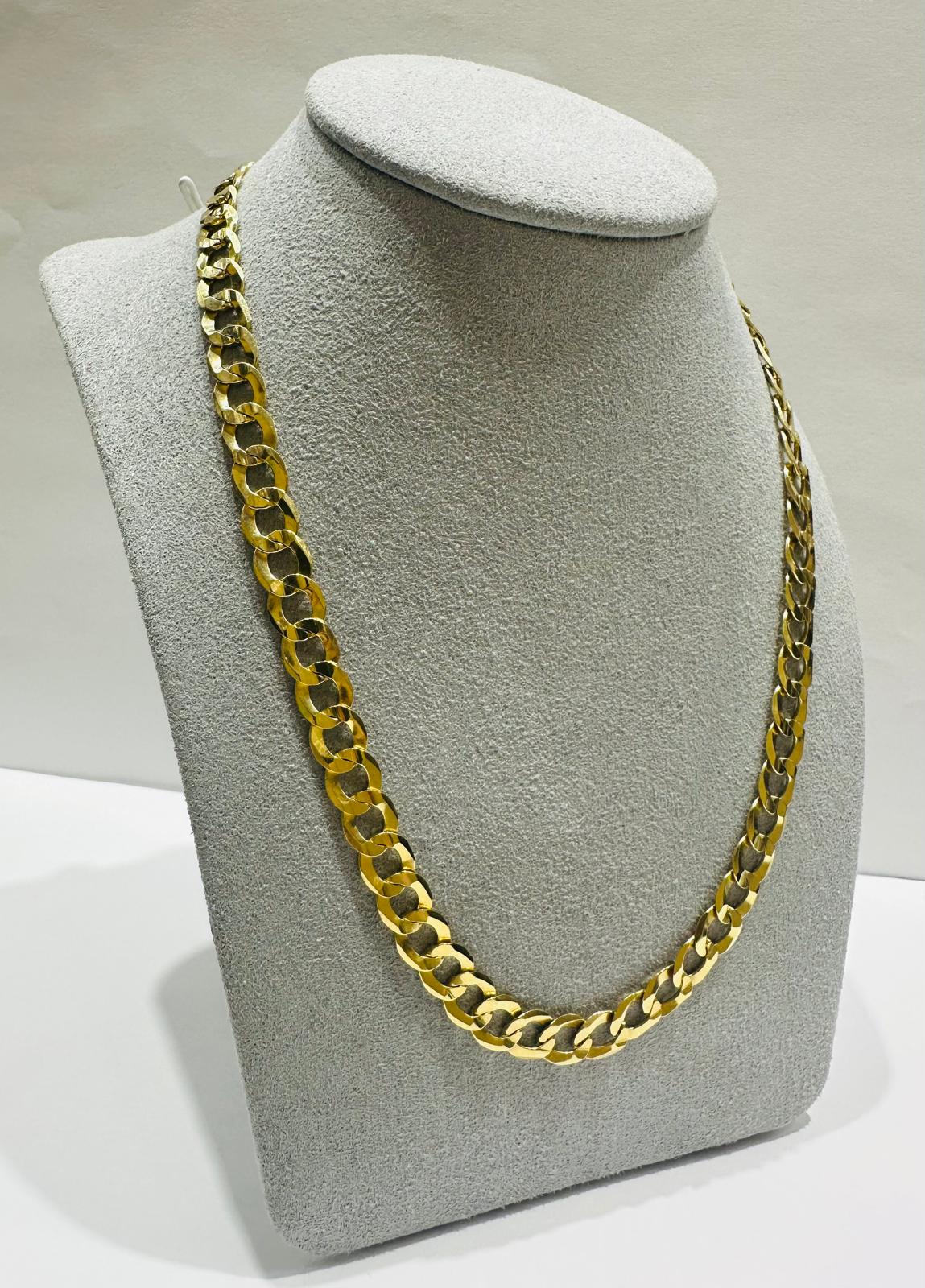 10K GOLD CUBAN LINK CHAIN-  17.3gm    16"     6.99mm