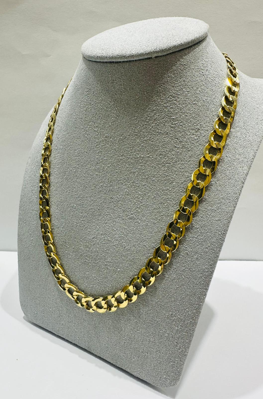 10K GOLD CUBAN LINK CHAIN-  17.3gm    16"     6.99mm