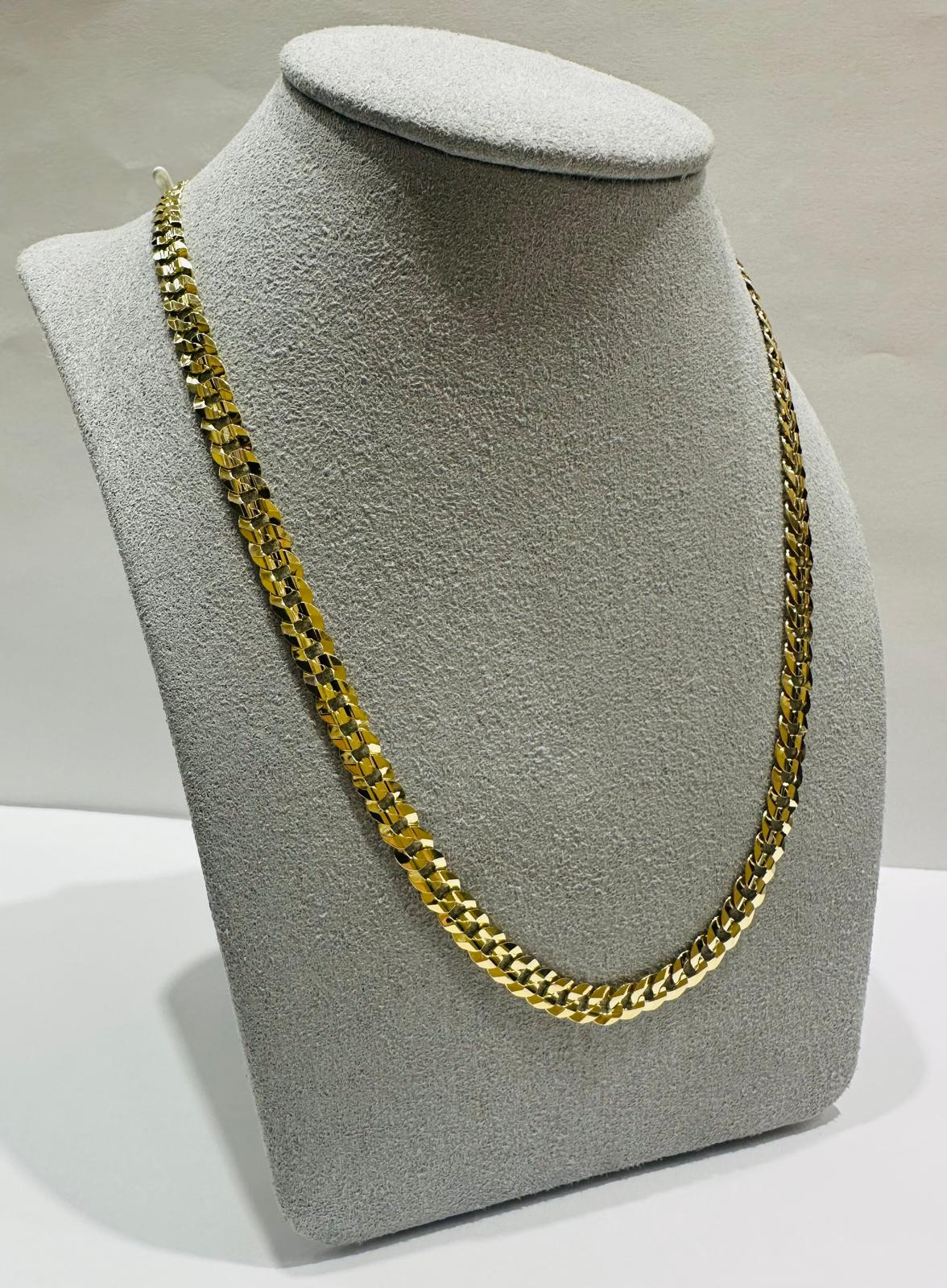 10K GOLD CUBAN LINK CHAIN-  13.7gm    22"     4.96mm