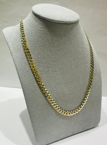 10K GOLD DIAMOND CUT CUBAN LINK CHAIN-  15.8gm    24"     4.85mm