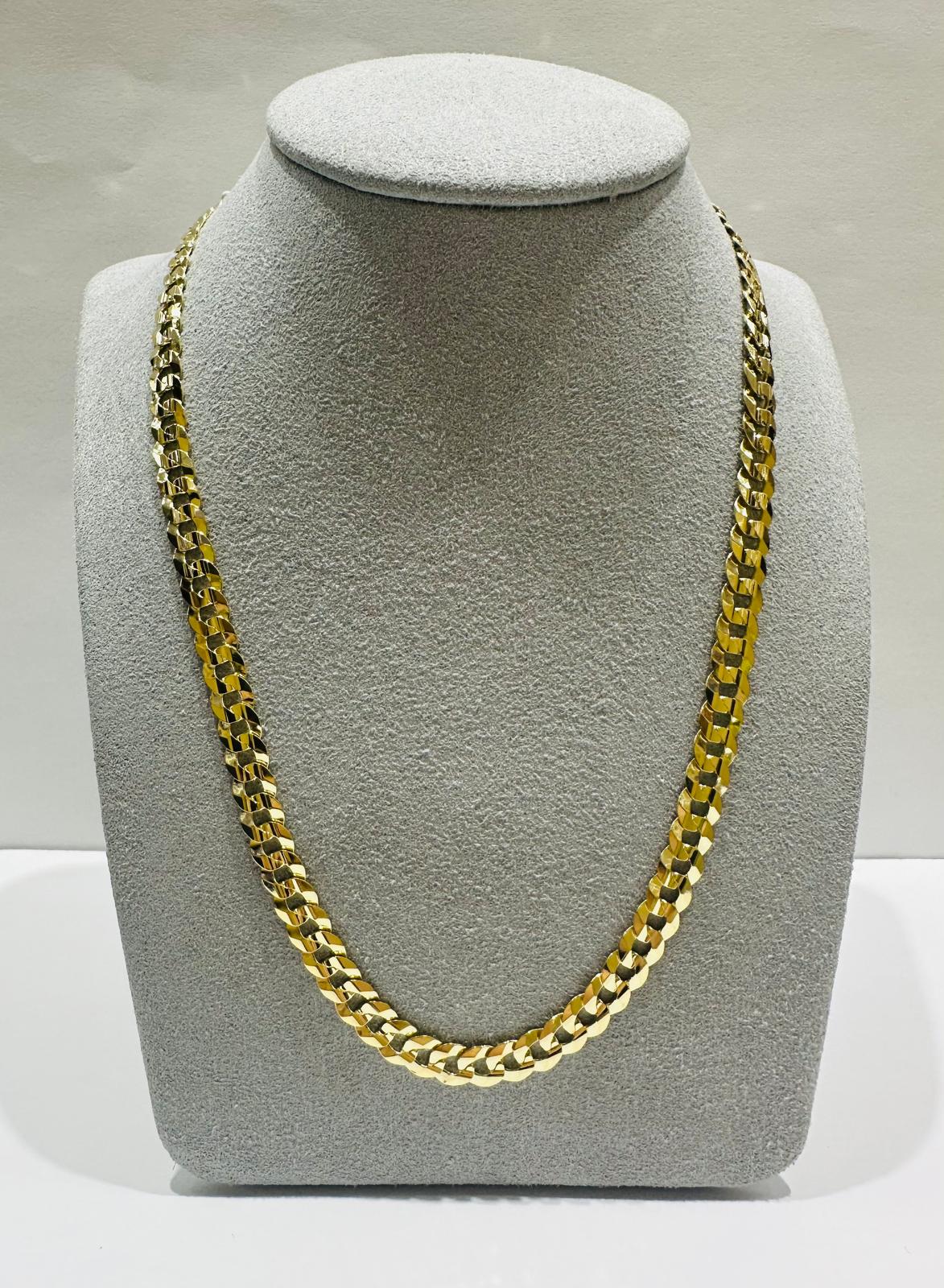 10K GOLD CUBAN LINK CHAIN-  20gm    24"     5.65mm