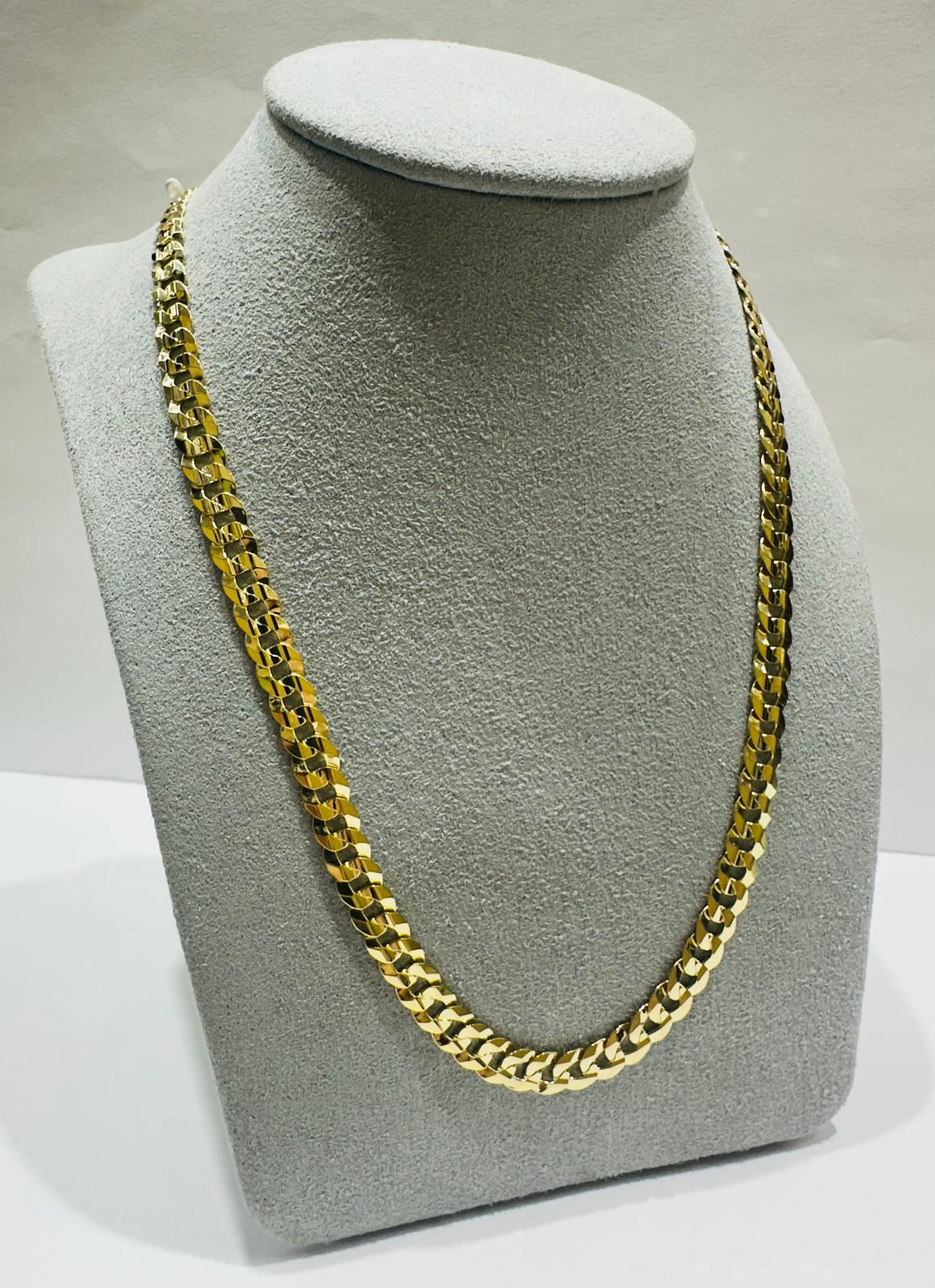 10K GOLD CUBAN LINK CHAIN-  20gm    24"     5.65mm