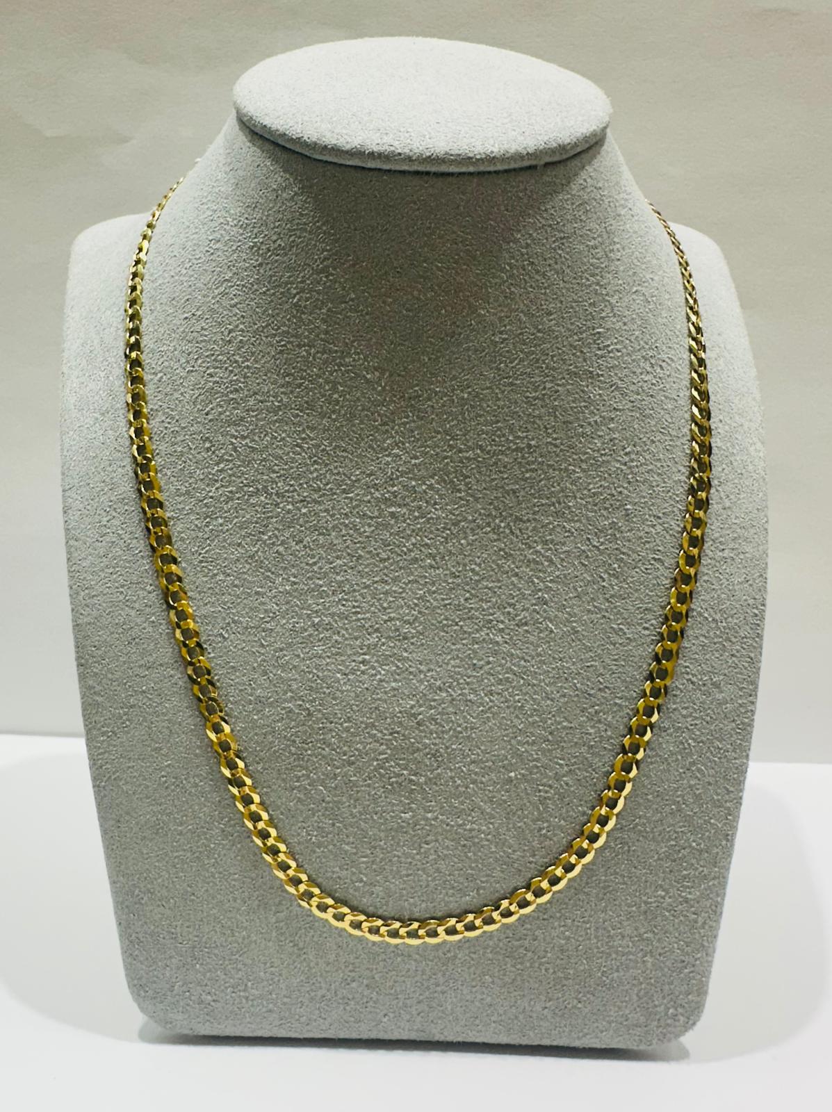 10K GOLD CUBAN LINK CHAIN-  8.3gm    26"     3.40mm