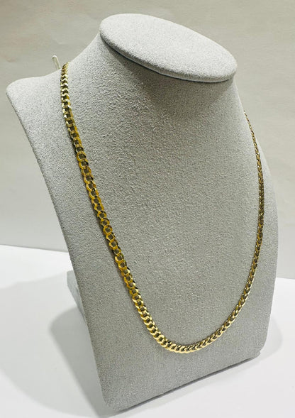 10K GOLD CUBAN LINK CHAIN-  8.3gm    26"     3.40mm