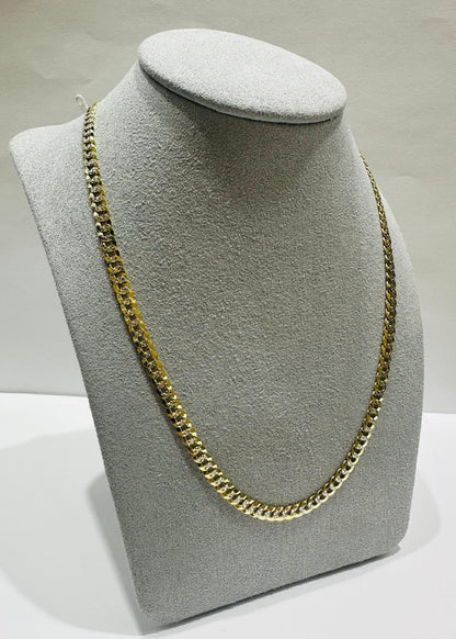 10K GOLD DIAMOND CUT CUBAN LINK CHAIN-  10.4gm    22"     3.97mm