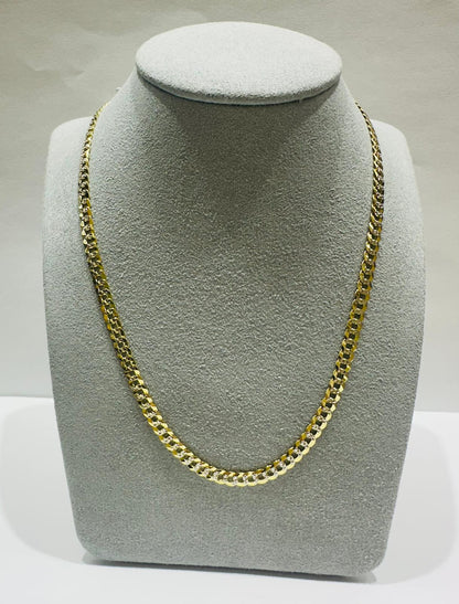 10K GOLD DIAMOND CUT CUBAN LINK CHAIN-  11.2gm    24"     3.75mm