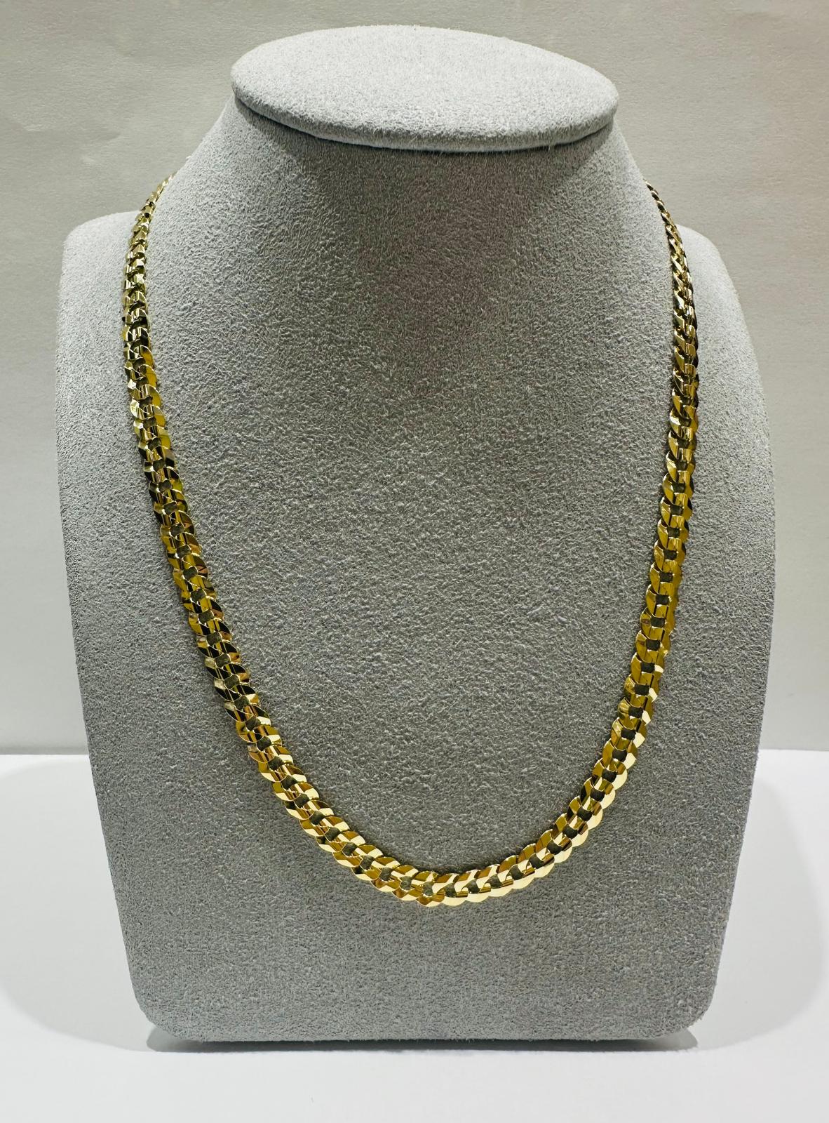 10K GOLD CUBAN LINK CHAIN-  13.7gm    22"     4.96mm