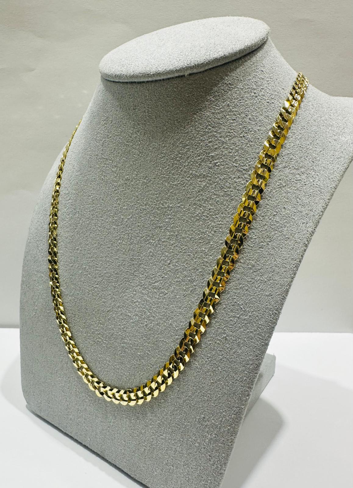 10K GOLD CUBAN LINK CHAIN-  13.7gm    22"     4.96mm