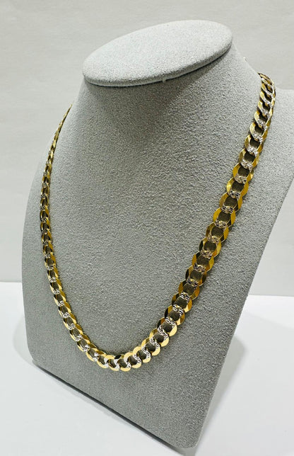 10K GOLD DIAMOND CUT CUBAN LINK CHAIN-  23.2gm    22"     6.75mm