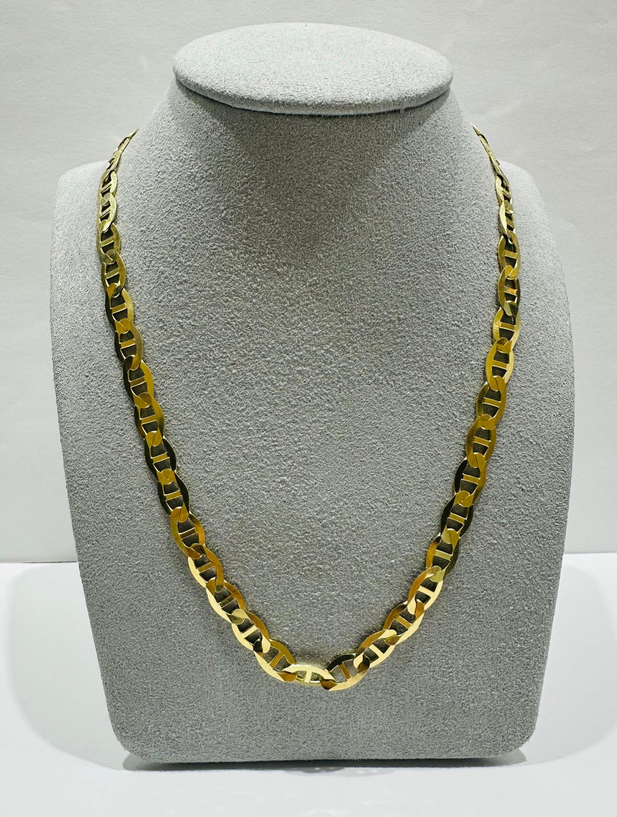 10K GOLD MARINER LINK CHAIN-  17.9gm    20"     6mm
