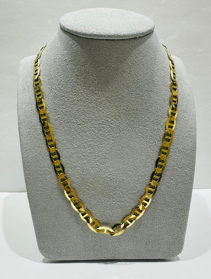 10K GOLD MARINER LINK CHAIN-  17.9gm    20"     6mm