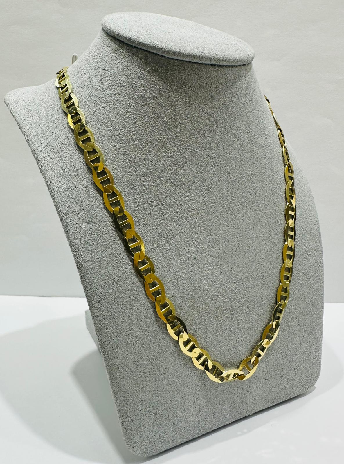10K GOLD MARINER LINK CHAIN-  17.9gm    20"     6mm