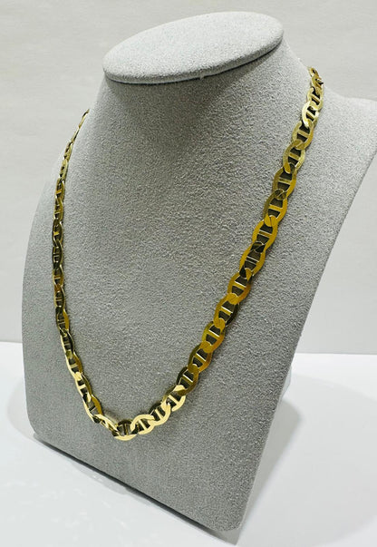 10K GOLD MARINER LINK CHAIN-  17.9gm    20"     6mm