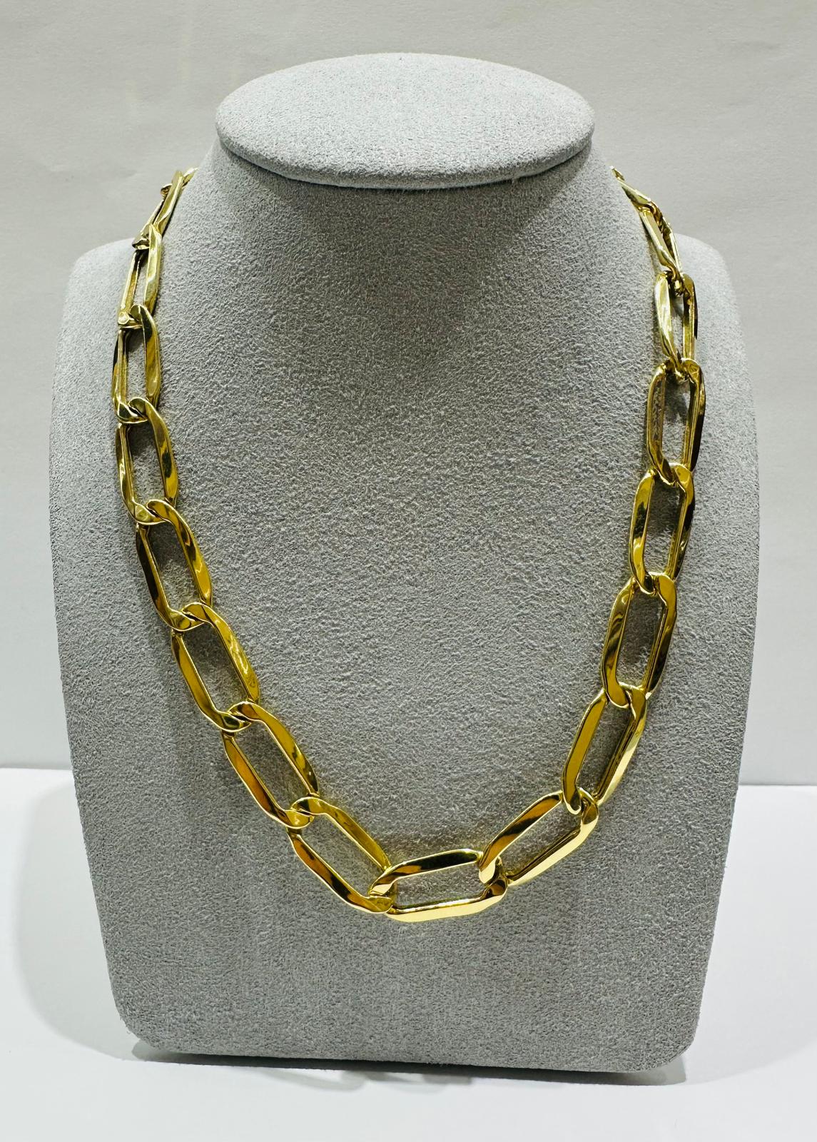 10K GOLD PAPERCLIP LINK CHAIN-  27.1gm    26"     9.45mm