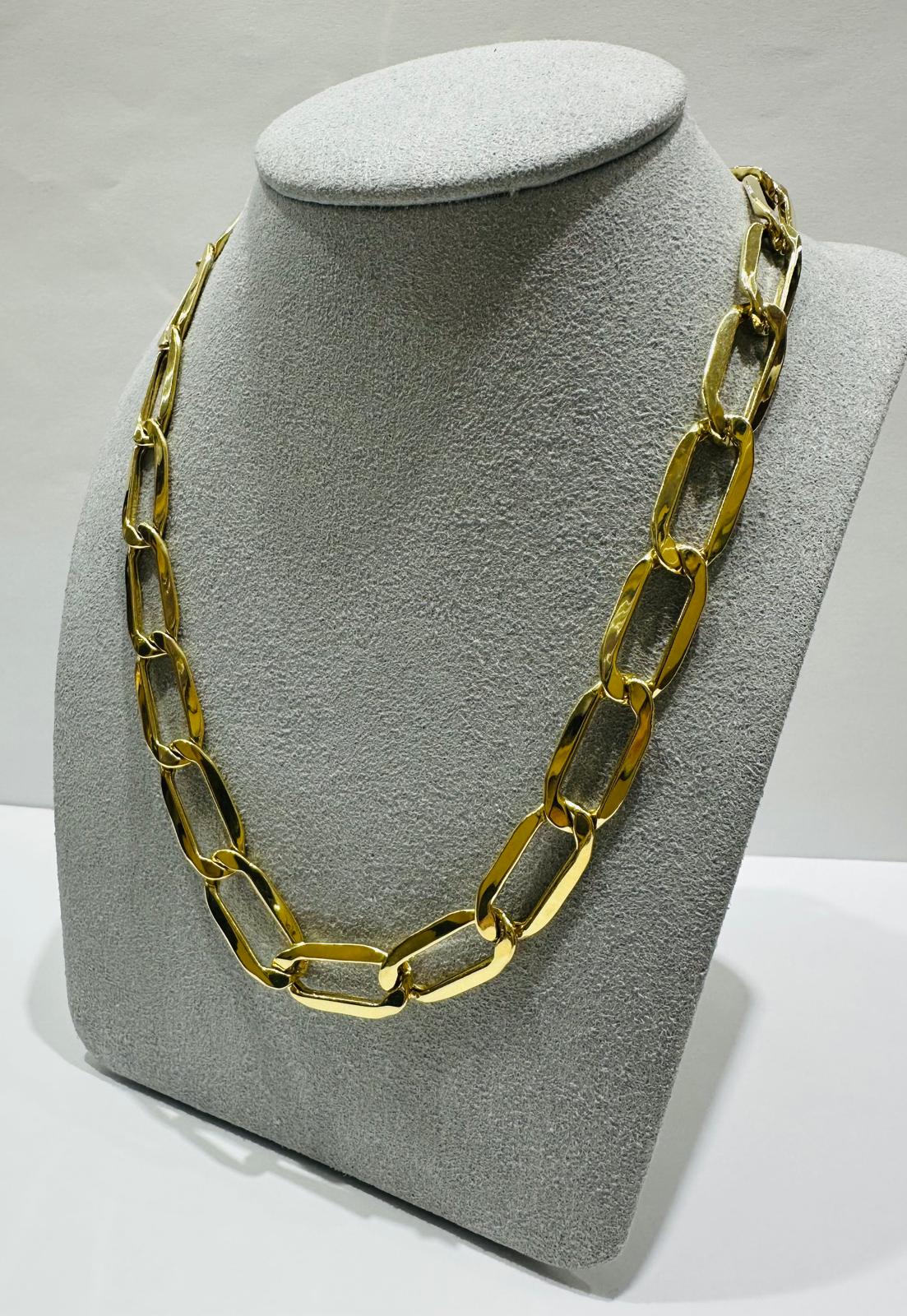10K GOLD PAPERCLIP LINK CHAIN-  27.1gm    26"     9.45mm