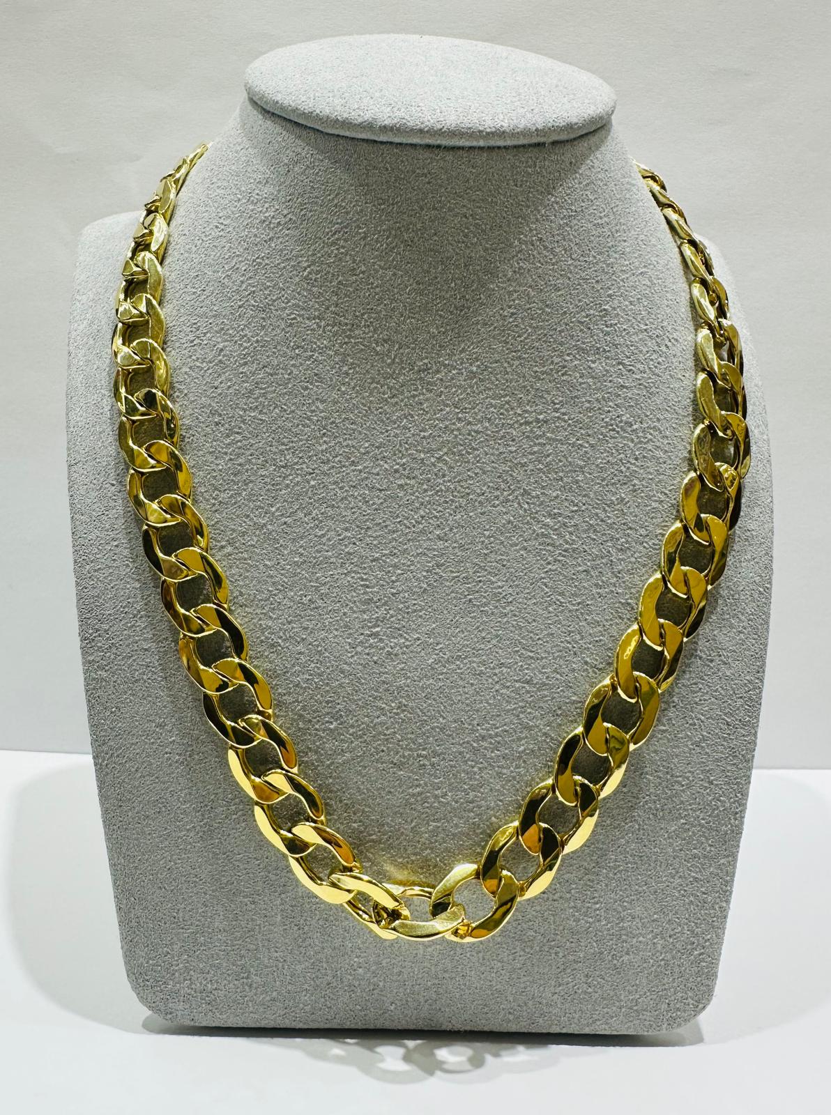 10K GOLD CUBAN LINK CHAIN-  34.2gm    22"     10.05mm
